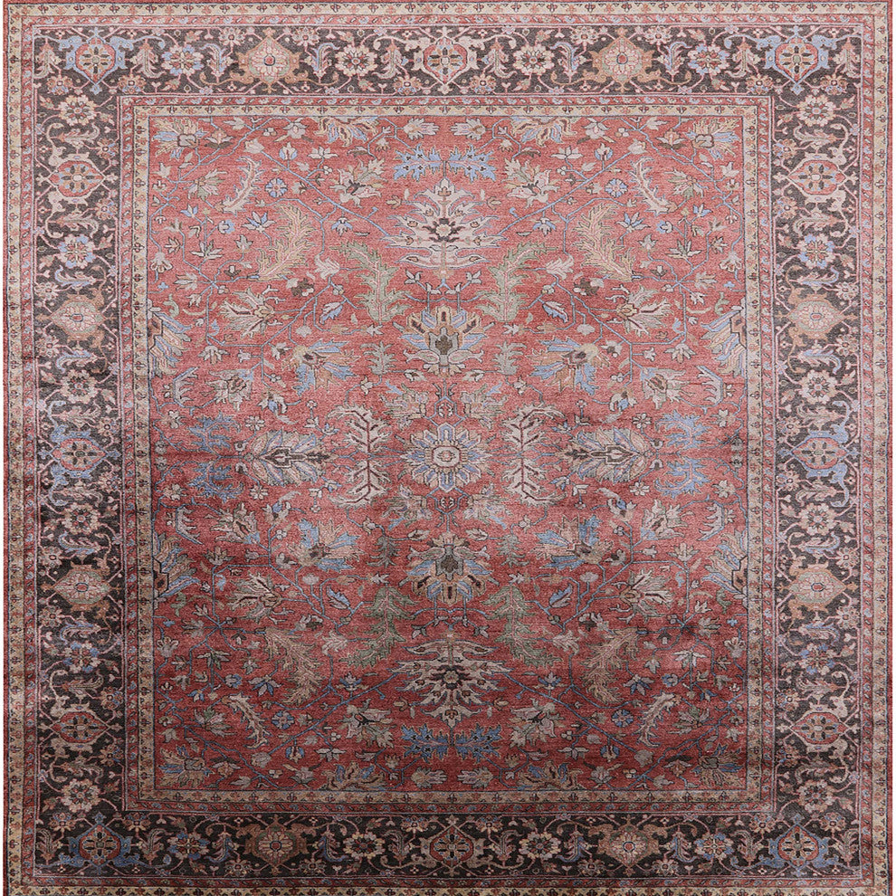 Ahgly Company Indoor Square Mid-Century Modern Area Rugs, 7' Square