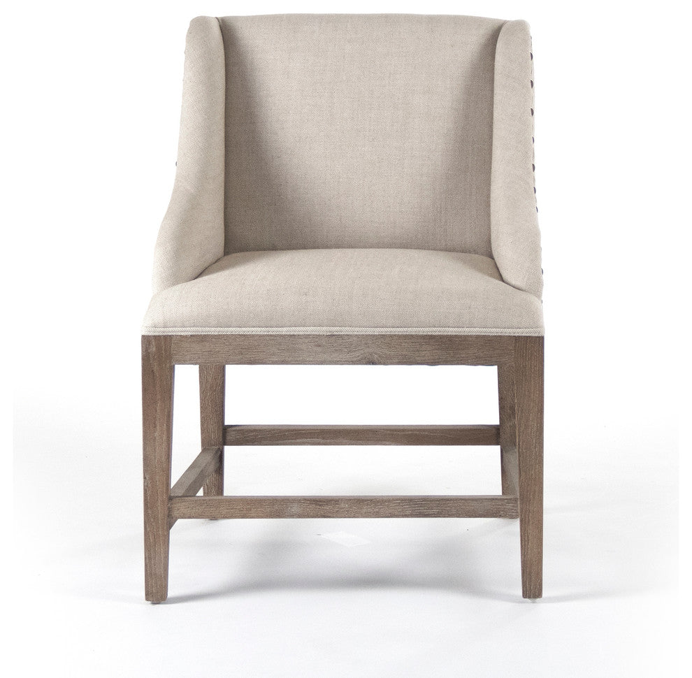 Connor Cafe Stool, Linen and Cotton