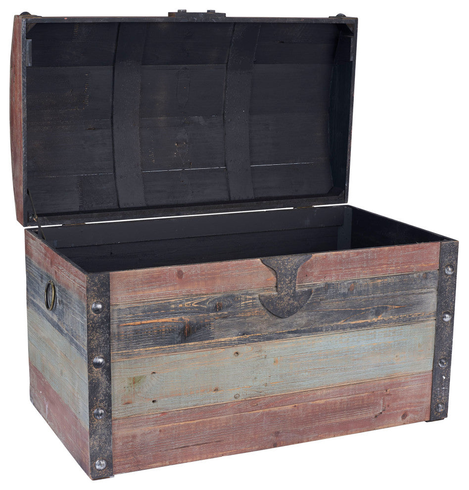 Large Wooden Storage Trunk