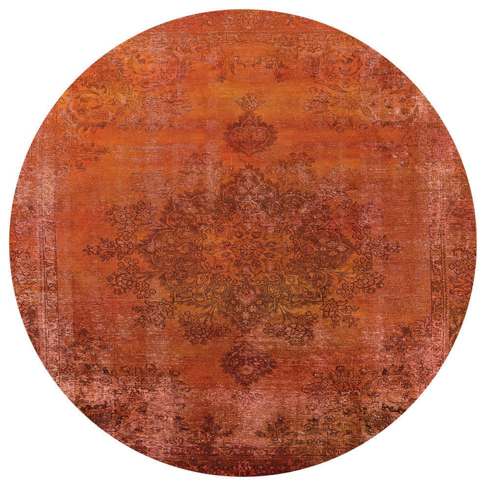 Ahgly Company Indoor Round Mid-Century Modern Area Rugs, 4' Round