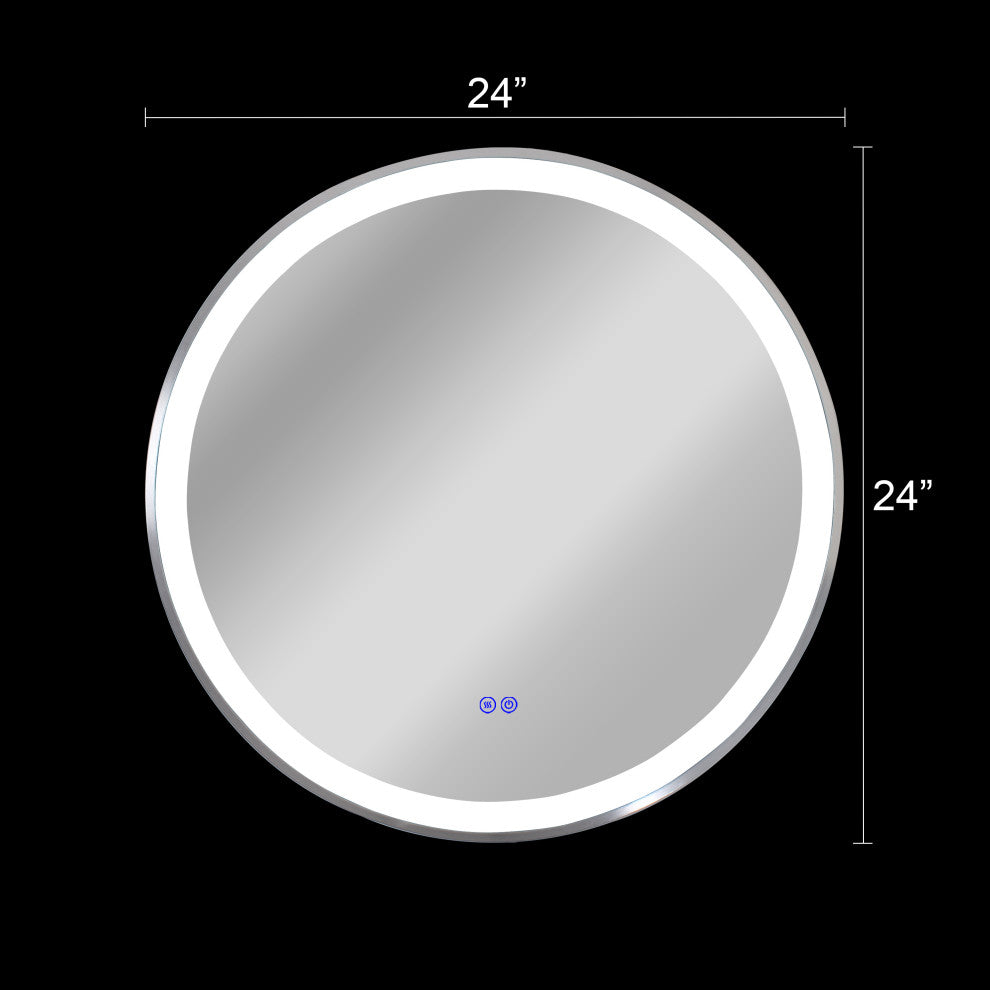 CHLOE Lighting SPECULO Embedded LED Mirror 6000K, Daylight White, 24"