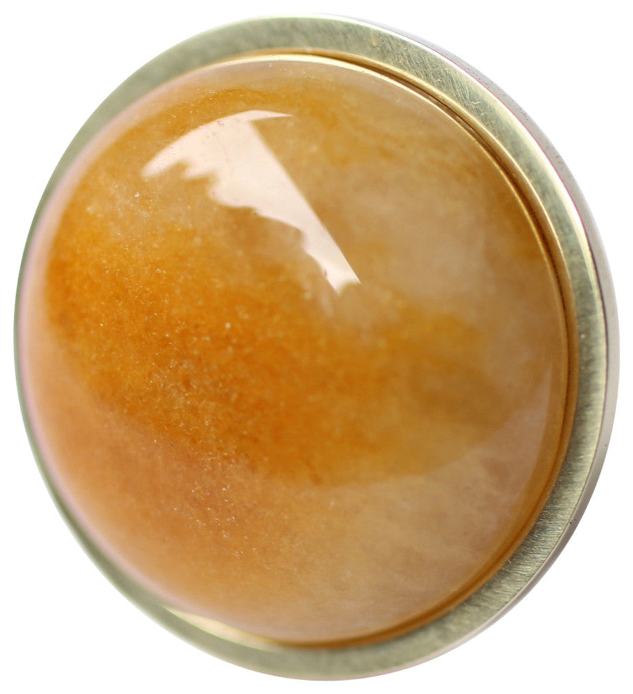 Honey Crystal Stone Knob