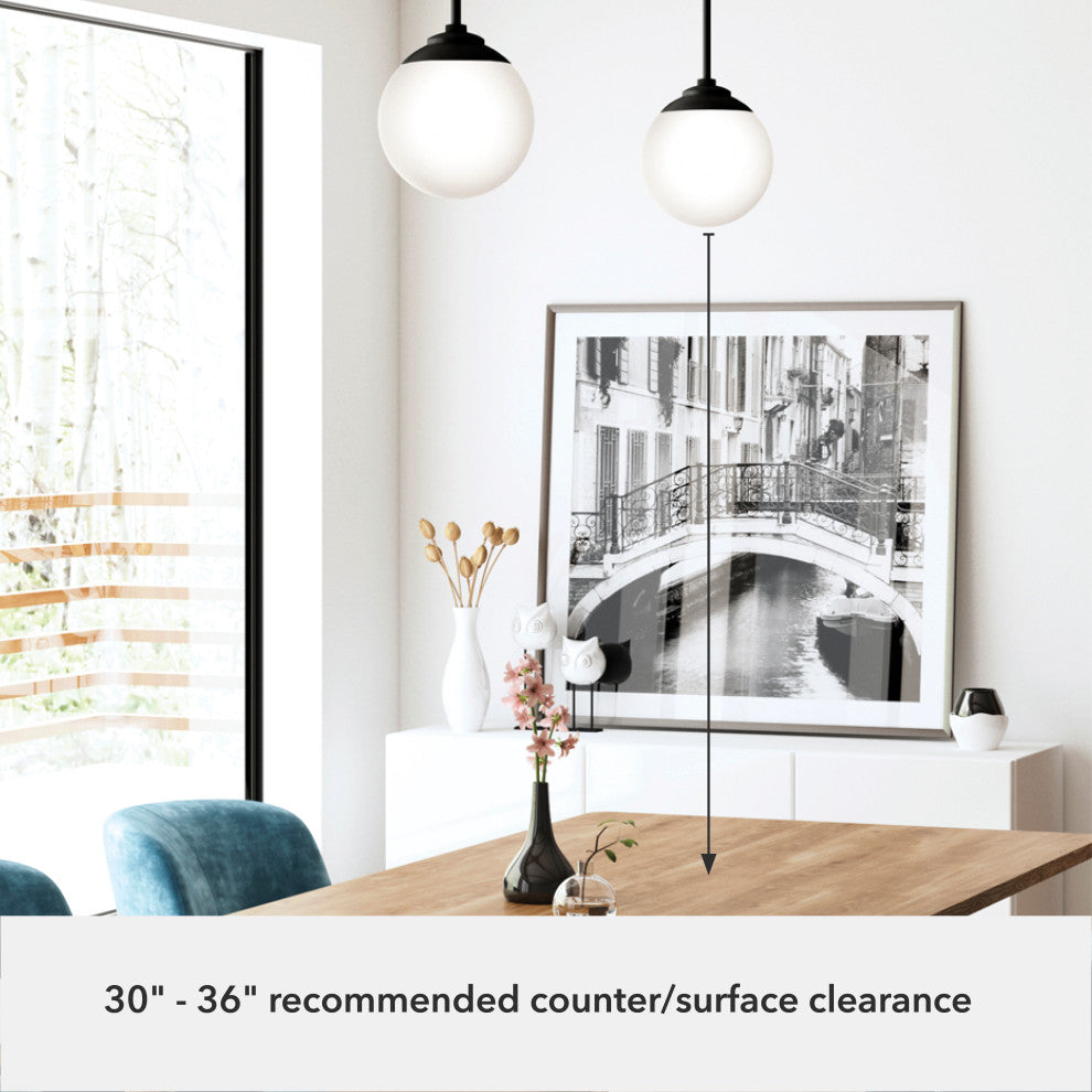 Hepburn Matte Black, Cased White Glass 1 Light Mini Pendant Ceiling