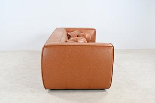 Genavive Top Grain Leather Sofa - Tan