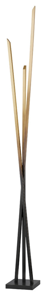 Gansevoort LED Floor Lamp, Gradient Brass Finish