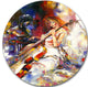 The Guitarists, Music Round Wall Art, 11"