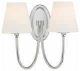 Juno 2-Light Wall Mount, Polished Nickel
