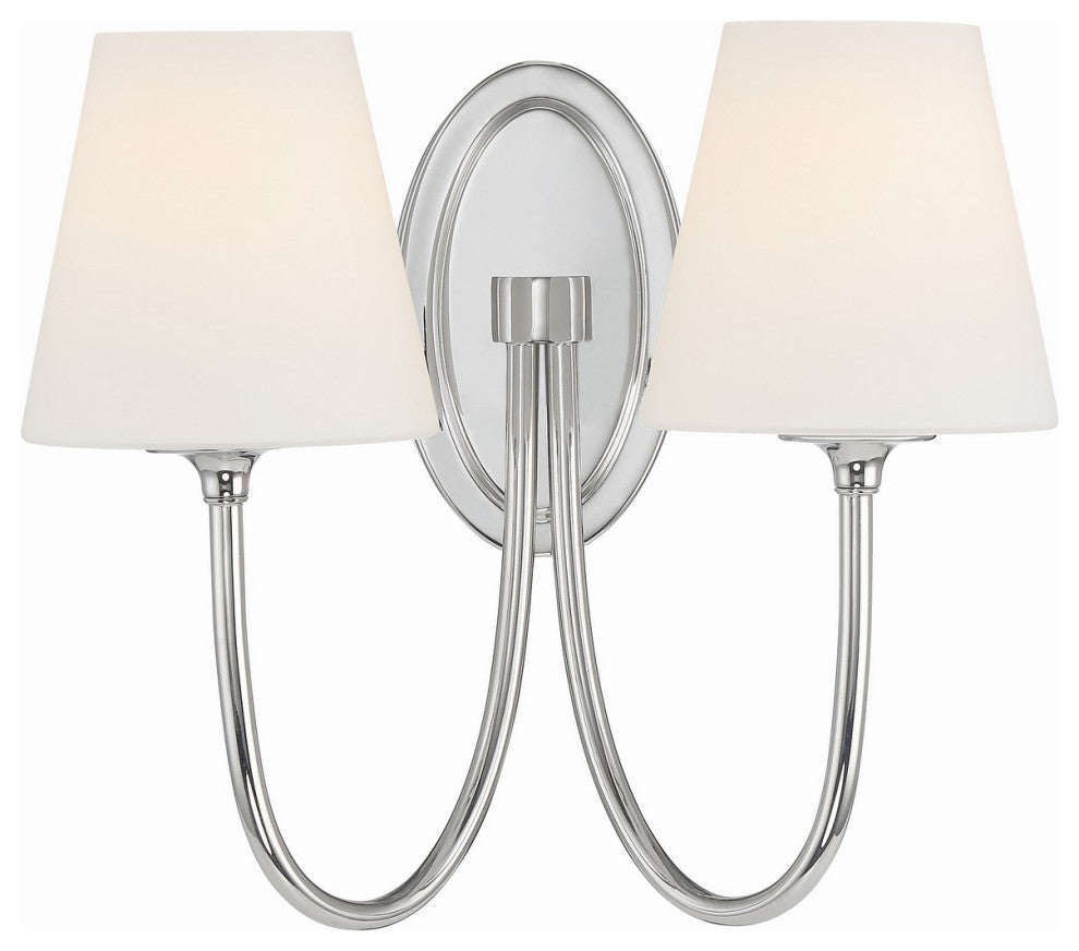 Juno 2-Light Wall Mount, Polished Nickel