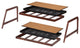 Double-Tier Brown Stand With 3-Pair Rubber Boot Trays Mersey