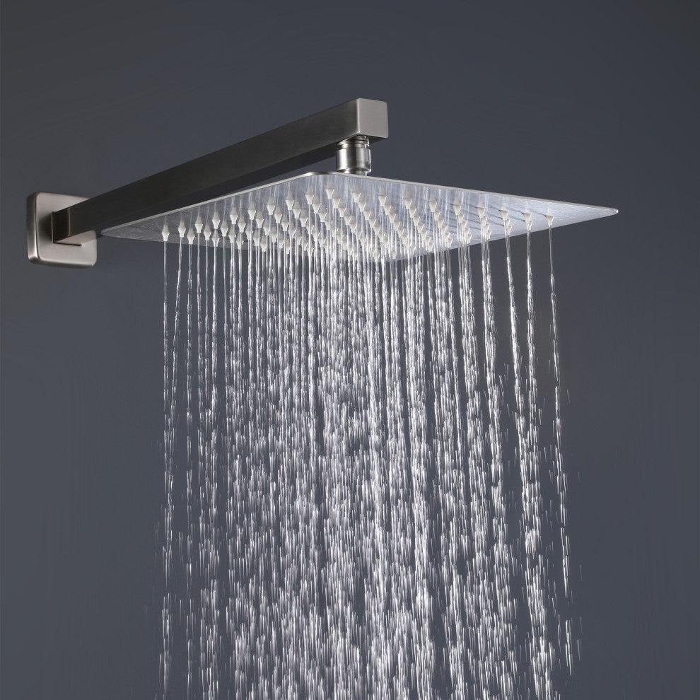 Givingtree 2 Functions,3 Knob Handles Shower Systems 12 in,Brushed Nickel