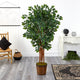 68" Sakaki Artificial Tree With 1470 Bendable Branches, Wicker Planter