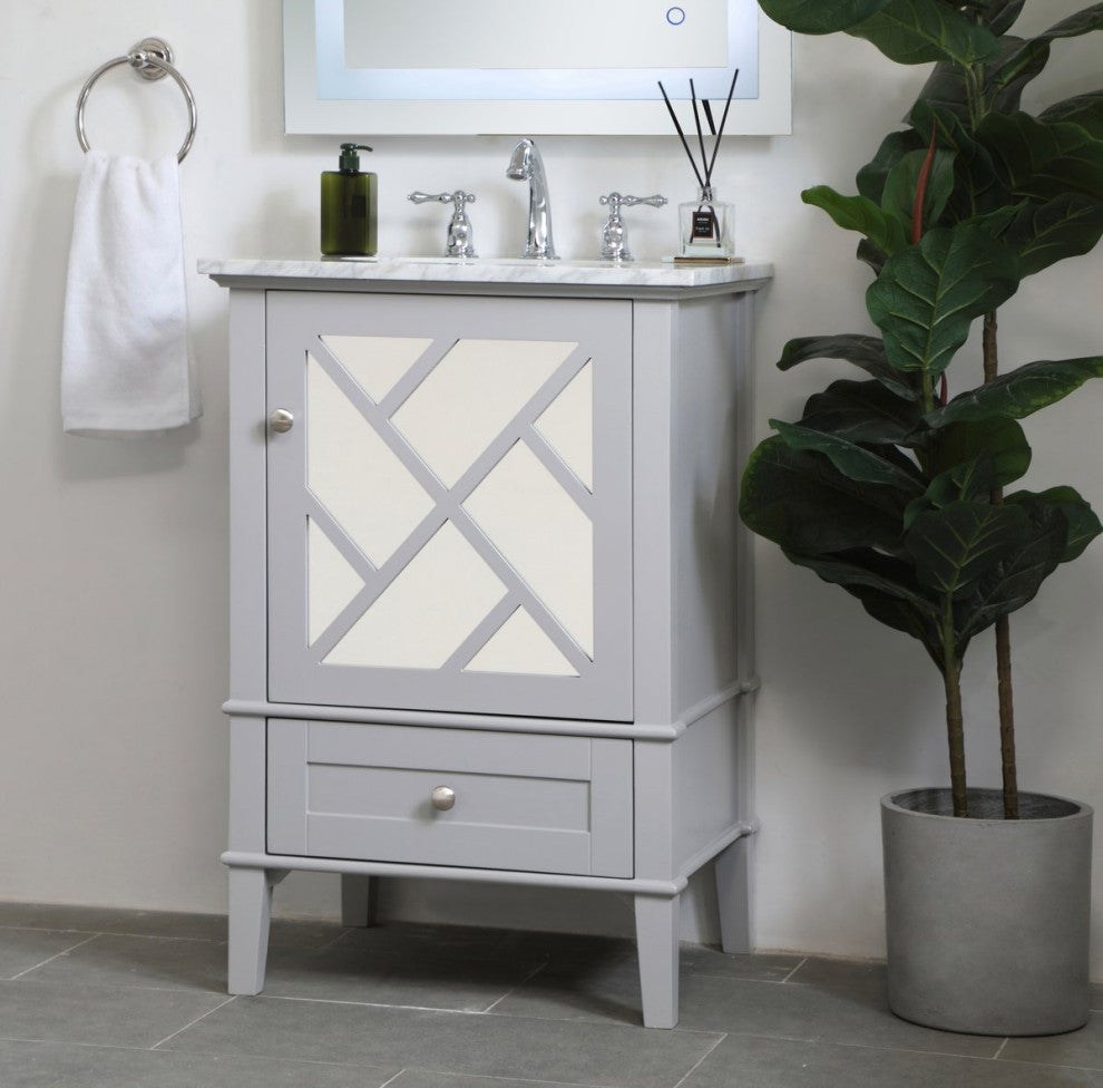 Elegant VF30224GR 24"Single Bathroom Vanity Set, Gray