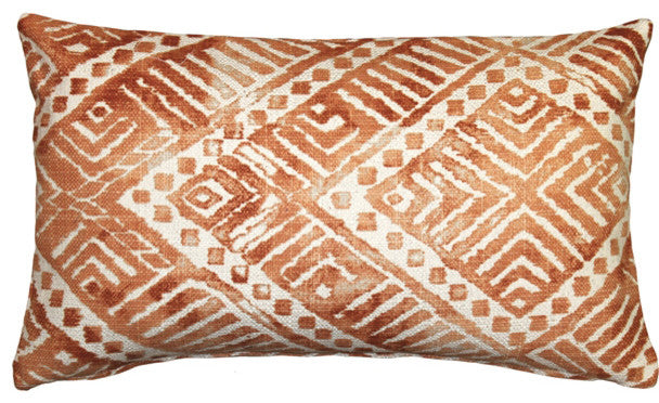 Pillow Decor - Tangga Orange Throw Pillow 12X20