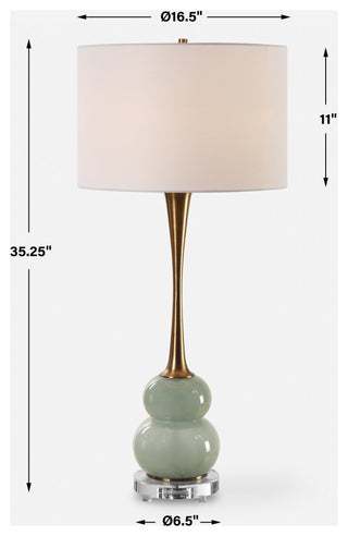 Uttermost Sanctuary Green Gray Table Lamp
