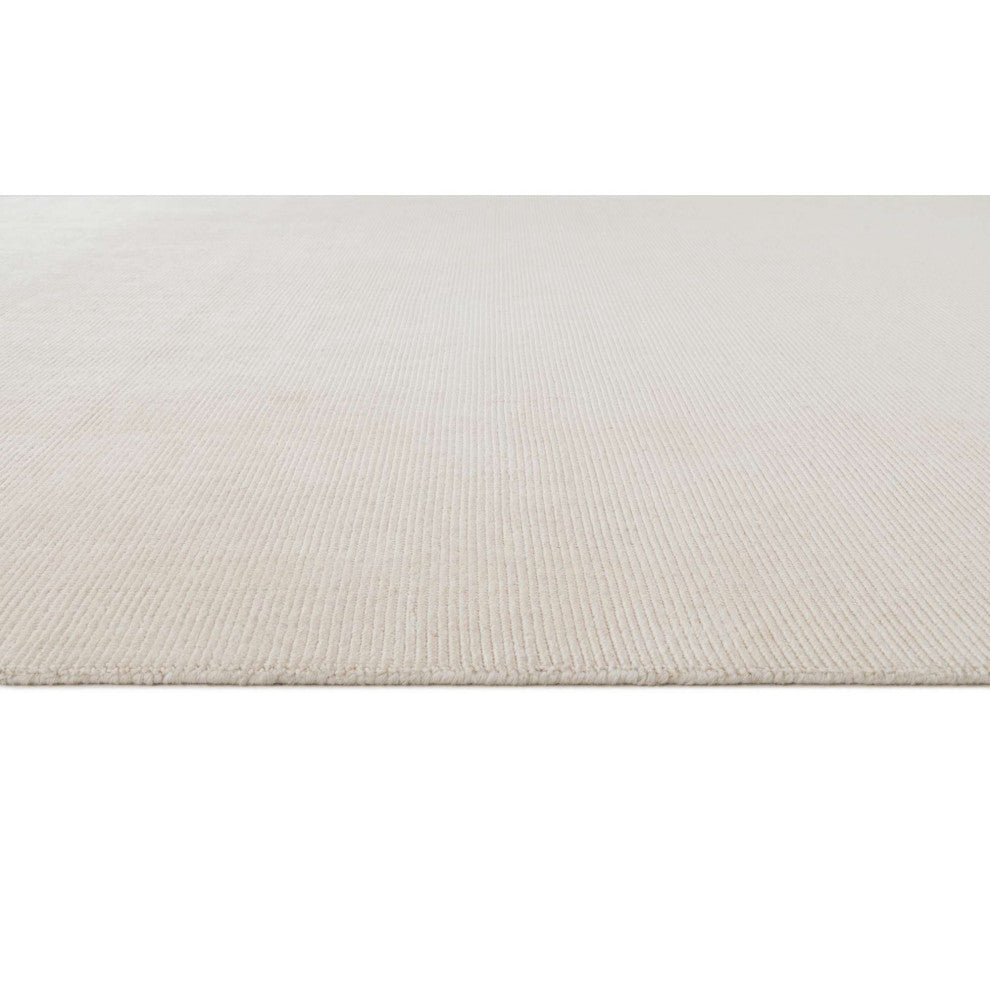 Eva Solid Area Rug, White, 2'6"x8'