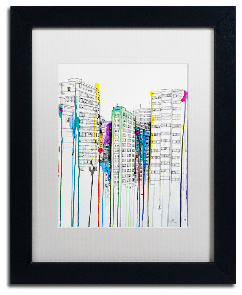 Marc Allante 'Hold Your Breath' Art, Black Frame, White Mat, 14x11