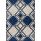 KAS Lucia 2768 Ivory/Denim Grant Area Rug, 6'7"x9'6"