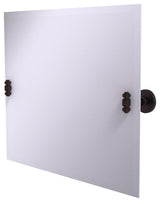 Frameless Landscape Beveled Edge Tilt Mirror, Antique Bronze