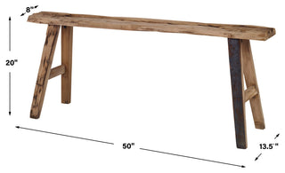 Uttermost Paddock Rustic Bench