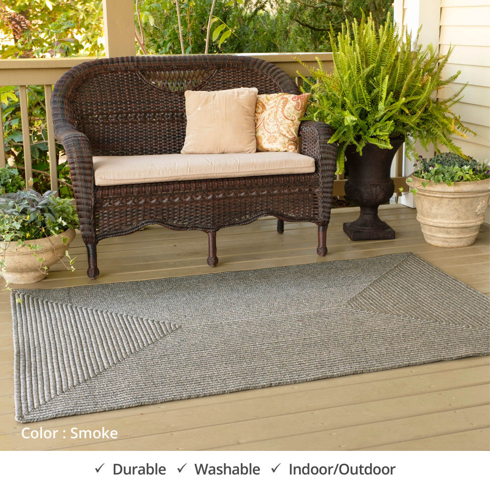 Homespice Decor 27 x 45" Oval Smoke Ultra Durable Braids
