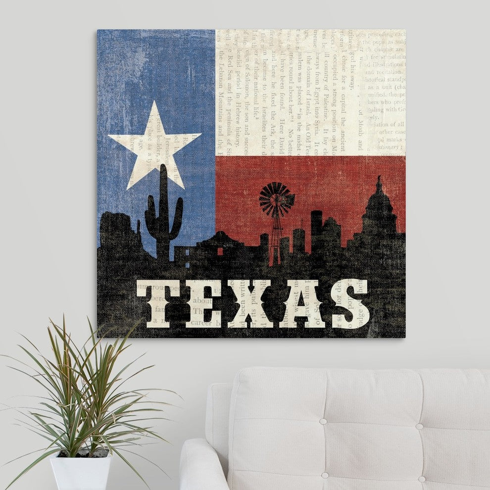 Texas Wrapped Canvas Art Print, 30"x30"x1.5"