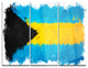 "Bahamas Flag Illustration" Flag Metal Wall Art, 3 Panels, 36"x28"