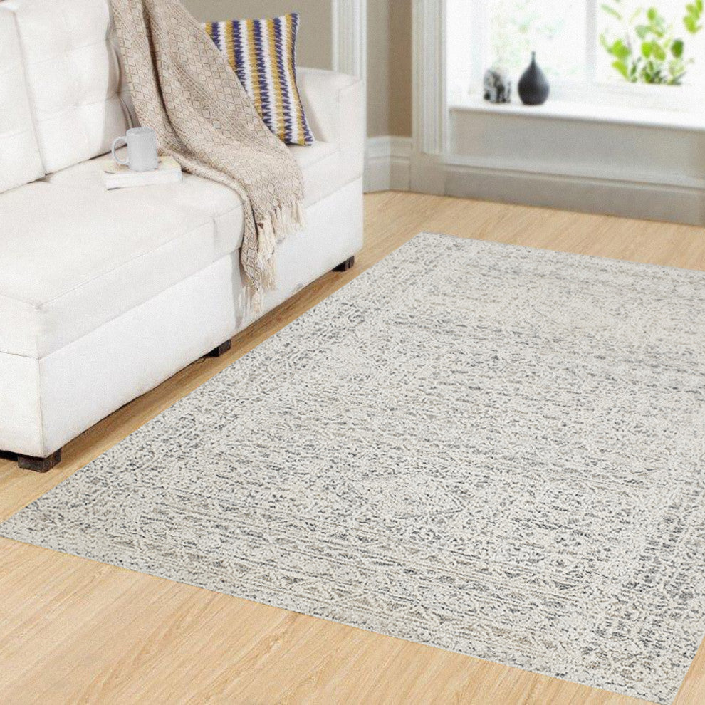 Dynamic Rugs Vigo Wool, Poly Cotton & Nylon Poly Micro Handmade Area Rug 8X10