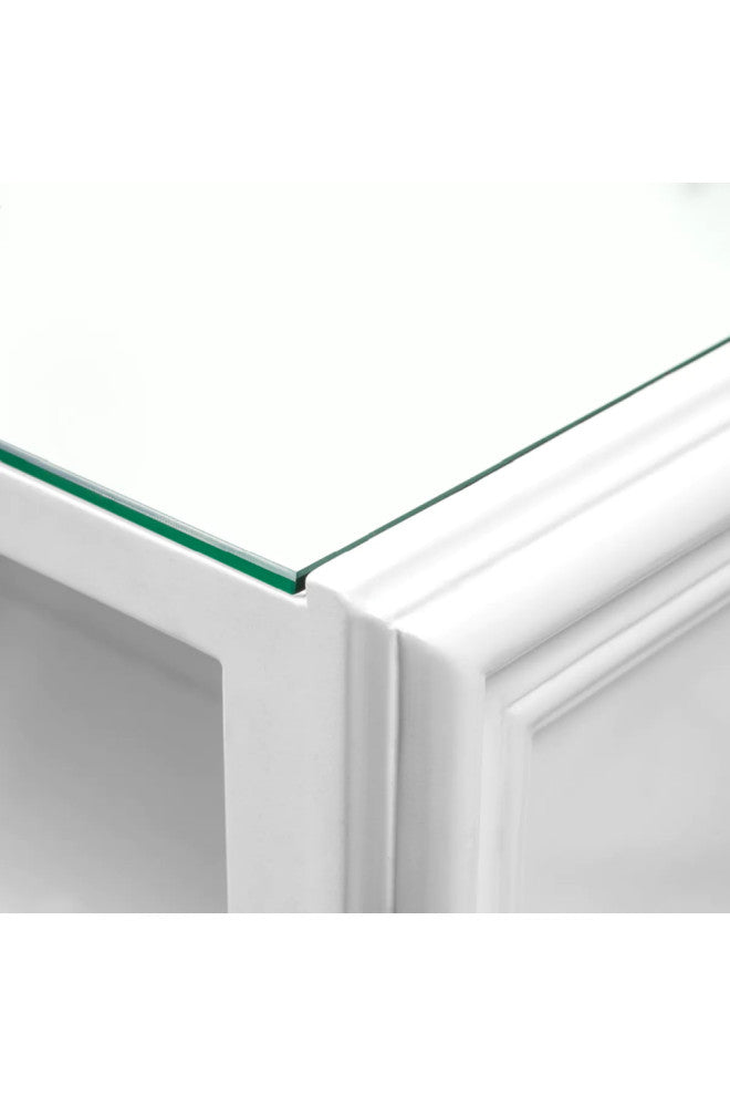 White Ribbed Bar Cabinet, Eichholtz Roland