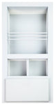Montclair Combination Toilet Paper Holder Recessed Magazine Rack, White Enamel