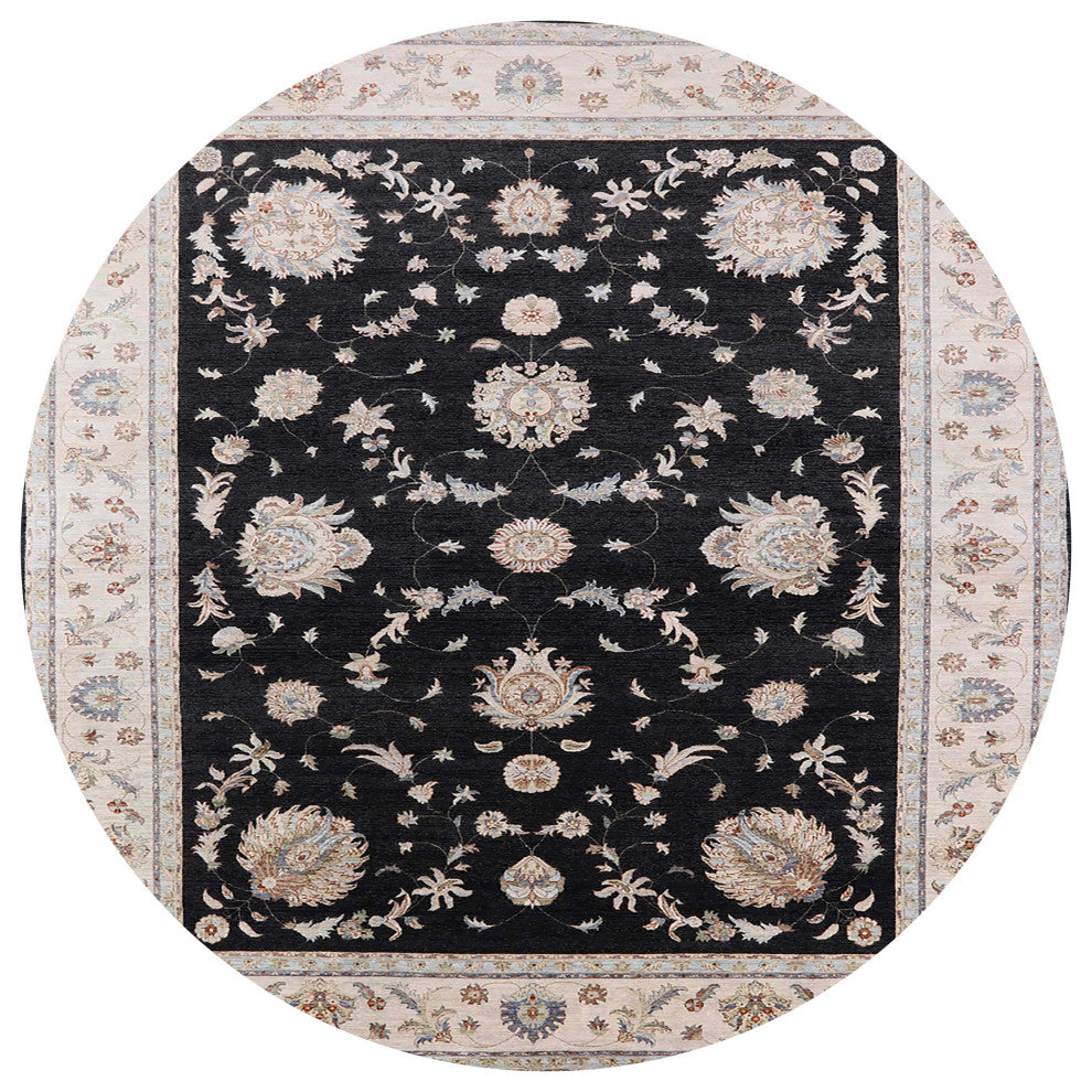 Ahgly Company Indoor Round Mid-Century Modern Area Rugs, 5' Round