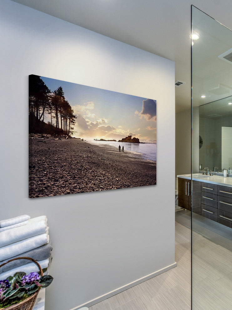 "Sunset Beach Walk" Print on Canvas by Sylvia Cook