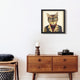 Funky Cat Dimensional Handmade Collage Wall Art Framed Under Glass