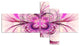 Purple Fractal Flower Pattern, Floral Art Canvas Print, 60"x32", 5 panels