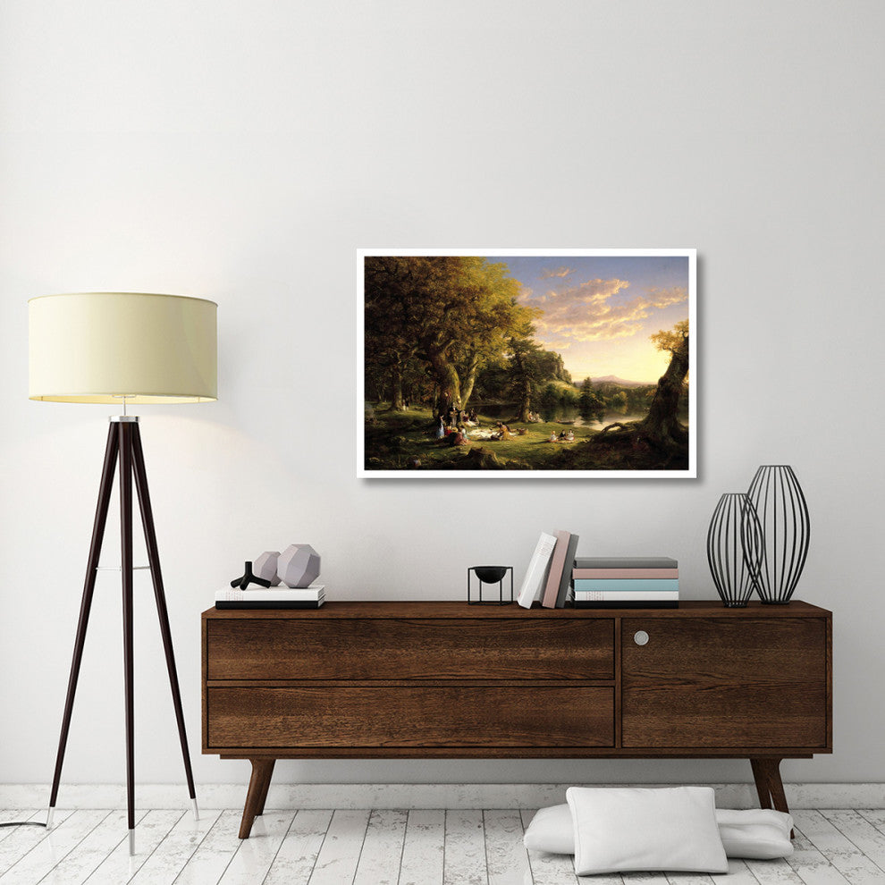 "The Pic-Nic, 1846" Digital Paper Print by Thomas Cole, 46"x31"