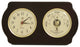 Quartz Clock and Barometer With Thermometer on Ash Wood