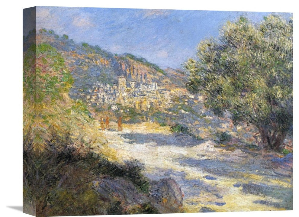 "La Route De Monte-Carlo" Stretched Canvas Giclee by Claude Monet, 16"x13"
