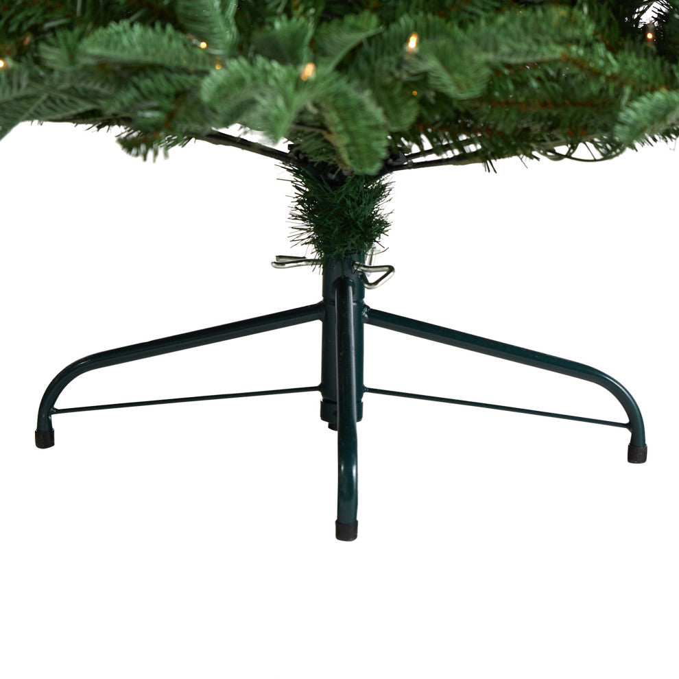 6' South Carolina Spruce Faux Xmas Tree W/White Warm Lights & Bendable Branches