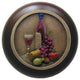 Best Cellar Wood Knob, Hand-Tinted Antique Brass, Cherry Wood Finish, Brass Hand
