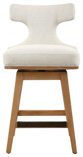 Uttermost Klismos Off-White Fabric Counter Stool
