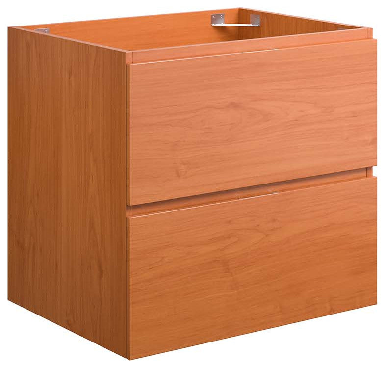 Scenic 24" Wall-Mount Bathroom Vanity Cabinet, Cherry Walnut
