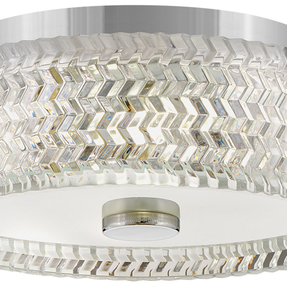 Hinkley Lighting 5041 Elle 2 Light 12"W Flush Mount Drum Ceiling - Chrome