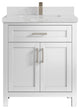 Cambridge 30 Single Sink Bath Vanity in White 2" Calacatta Nuvo
