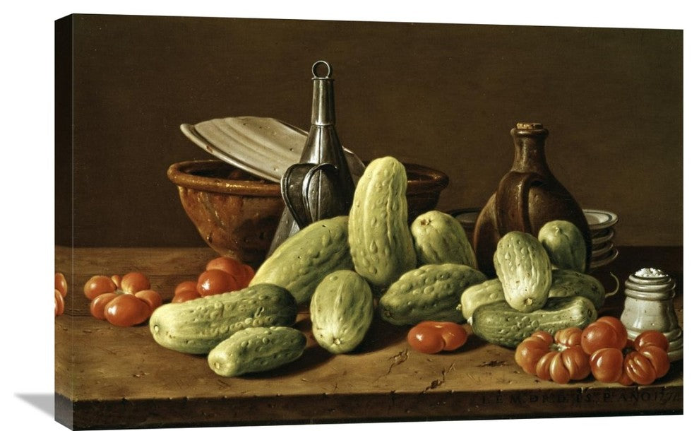 "Still Life" Stretched Canvas Giclee by Luis Egidio Melendez, 30"x20"