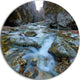 Blue Water In River, Landscape Photography Round Wall Art, 11"