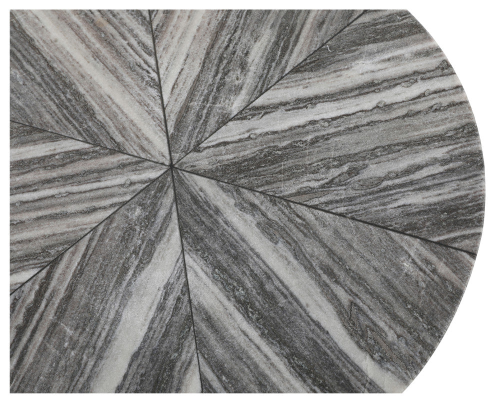 Contemporary Nyles Marble Accent Table - Multicolor