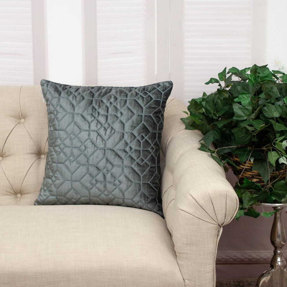Parkland Collection Sora Gray/Charcoal Throw Pillow, Square