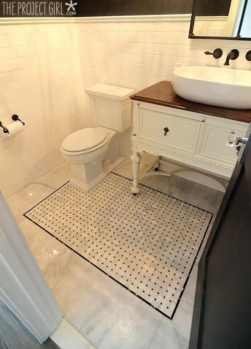 Carrara Marble Basketweave Mosaic Tile Carrera Black Dots Polished 1x2, 1 sheet