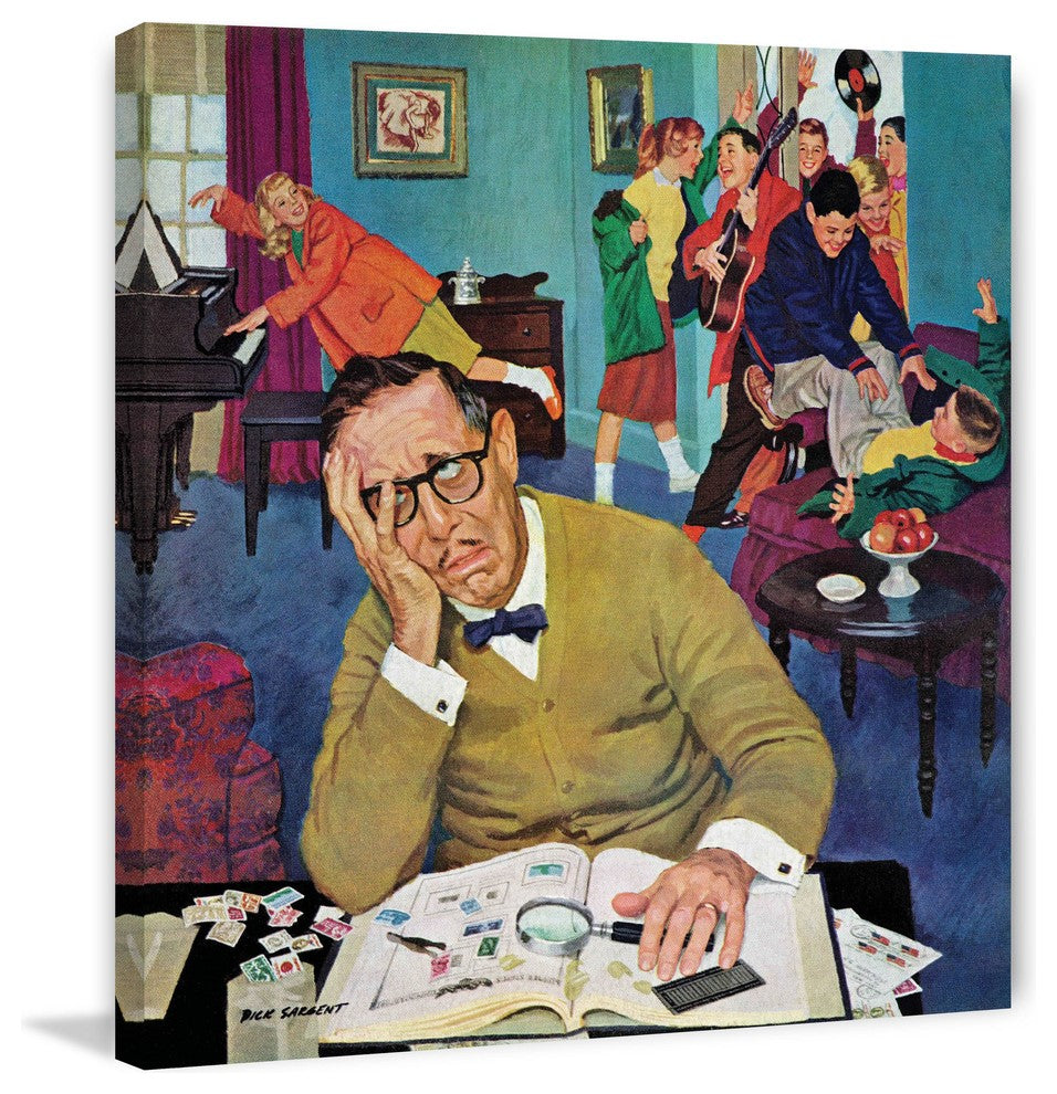 "No Quiet for Daddyo" Painting Print on Canvas by Richard Sargent