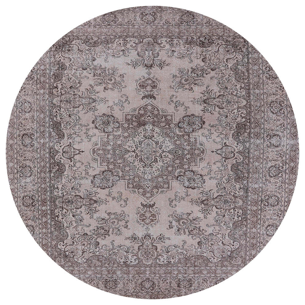 Ahgly Company Indoor Round Mid-Century Modern Area Rugs, 8' Round