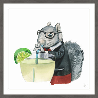 "Alcohol Professor" Framed Painting Print, 32"x32"